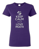 Ladies New Keep Calm and Love Math Mathematics Numbers Geek Nerd T-Shirt Tee