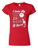 Junior I Love My Grand Kids To The Moon And Back Funny Humor DT T-Shirt Tee