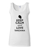 Junior Keep Calm And Love Tanzania Country Nation Patriotic Sleeveless Tank Top