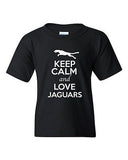 Keep Calm And Love Jaguars Wild Big Cat Animal Lover Youth Kids T-Shirt Tee