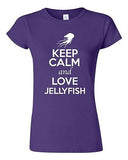 Junior Keep Calm And Love Jellyfish Jellies Ocean Animal Lover Humor T-Shirt Tee