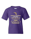 Always Be Yourself Unless You Can Be An Floridian Map DT Youth Kids T-Shirt Tee