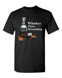 Whiskey Fixes Everything Beverages Alcohol Drinks Scotch Adult DT T-Shirts Tee