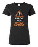 Ladies Costume Error 404 Not Found Halloween Orange Funny Humor DT T-Shirt Tee