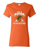 Ladies I'm A Hooker On The Weekends Fishing Fish Girl Funny Humor DT T-Shirt Tee