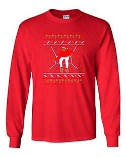 Long Sleeve Adult T-Shirt Bling Santa Sweater Music Song Ugly Christmas Funny DT