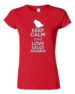 Junior Keep Calm And Love Saudi Arabia Country Patriotic Novelty T-Shirt Tee