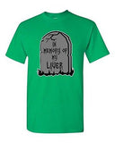 In Memory Of My Liver Graveyard Funny Drinking Drunk Funny DT Adult T-Shirt Tee