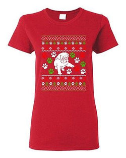 Ladies Dog Puppy Paws Lover Pet Ugly Christmas Gift Humor Funny DT T-Shirt Tee