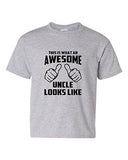 This Is What An Awesome Uncle Looks Like Novelty Youth Kids T-Shirt Tee