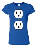 Junior Plug Outlet Face Party Costume Funny Humor DT T-Shirt Tee