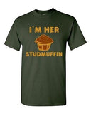 I'm Her Studmuffin Boyfriend Couple Love Matching GF Funny DT Adult T-Shirt Tee