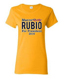 Ladies Marco Rubio For President 2016 Election Campaign Support DT T-Shirt Tee