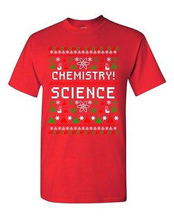 Chemistry Science Ugly Christmas Xmas Elements Funny Humor DT Adult T-Shirt Tee