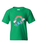 Radbow Rainbow Skateboard BeanePod Artworks Art Funny Youth Kids T-Shirt Tee