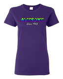 Ladies Awesome Since 1963 Colorful Happy Birthday Gift Funny DT T-Shirt Tee