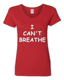 V-Neck Ladies I Can't Breathe Eric Garner Justice Protest Support T-Shirt Tee