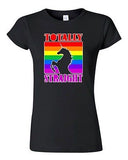 Junior Totally Straight Funny Unicorn Novelty T-Shirt Tee