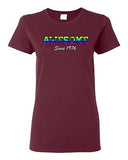 Ladies Awesome Since 1976 Colorful Happy Birthday Gift Funny DT T-Shirt Tee