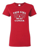 Ladies This Girl Beat Cancer Survive Cancer Survivor Survival T-Shirt Tee