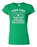 Junior This Girl Survived The ALS Ice Bucket Challenge Novelty T-Shirt Tee