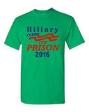 Hillary Clinton Prison 2016 President Election Anti Political DT Adult T-Shirt