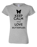 Junior Keep Calm And Love Butterflies Insects Animal Lover Humor T-Shirt Tee