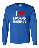 Long Sleeve Adult T-Shirt I Love Happy Endings Therapy Massage Funny Humor DT