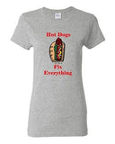 Ladies Hot Dogs Fix Everything Hotdog Sausage Sandwich Snack Food DT T-Shirt Tee