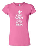 Junior Keep Calm And Love India Country Nation Patriotic Novelty T-Shirt Tee