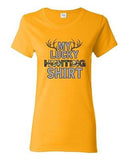 Ladies My Lucky Hunting Shirts Deer Hunt Camouflage Camo Funny DT T-Shirt Tee