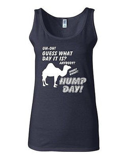 Junior Uh-Oh Guess What Day Is It? Whoot! Whoot! Hump Day! Graphic Tank Top