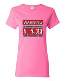 Ladies Warning If Zombies Chase Us Tripping You TV Funny Parody DT T-Shirt Tee