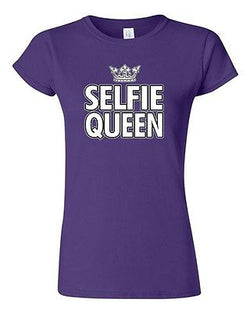 Junior Selfie Queen Crown Selfy Pic Photo Camera Funny Humor DT T-Shirt Tee