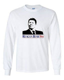 Long Sleeve Adult T-Shirt Ronald Reagan Bush '84 Election Vote Campaign Support