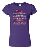 Junior Always Be Yourself Unless You Can Be An Oklahoman Map Star DT T-Shirt Tee