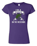 Junior I'm A Hooker On The Weekends Fishing Fish Girl Funny Humor DT T-Shirt Tee
