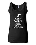 Junior Keep Calm And Love Jordan Country Patriotic Sleeveless Tank Top