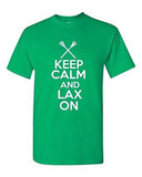 Keep Calm And Lax On Novelty Statement Graphics Adult T-Shirt Tee