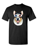 Corgi 3D Glass Dog Animal Lover Tanya Ramsey Artworks Art DT Adult T-Shirts Tee