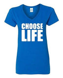 V-Neck Ladies Choose Life Wham 1980 80's Cool Retro Funny Humor T-Shirt Tee