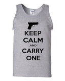 Keep Calm And Carry One Novelty Statement Graphics Adult Tank Top