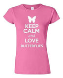 Junior Keep Calm And Love Butterflies Insects Animal Lover Humor T-Shirt Tee