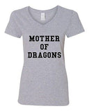 V-Neck Ladies Mother Of Dragons Funny TV Show Series Parody Fan T-Shirt Tee