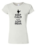 Junior Keep Calm And Love India Country Nation Patriotic Novelty T-Shirt Tee