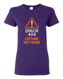 Ladies Costume Error 404 Not Found Halloween Orange Funny Humor DT T-Shirt Tee