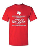 Adult Always Be Yourself Unless You Can Be A Unicorn Funny Humor T-Shirt Tee