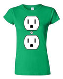 Junior Plug Outlet Face Party Costume Funny Humor DT T-Shirt Tee