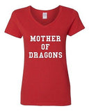 V-Neck Ladies Mother Of Dragons Funny TV Show Series Parody Fan T-Shirt Tee