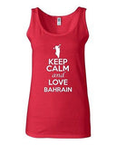 Junior Keep Calm And Love Bahrain Country Nation Patriotic Sleeveless Tank Top